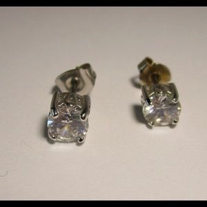 925 sterling silver white sapphire earrings